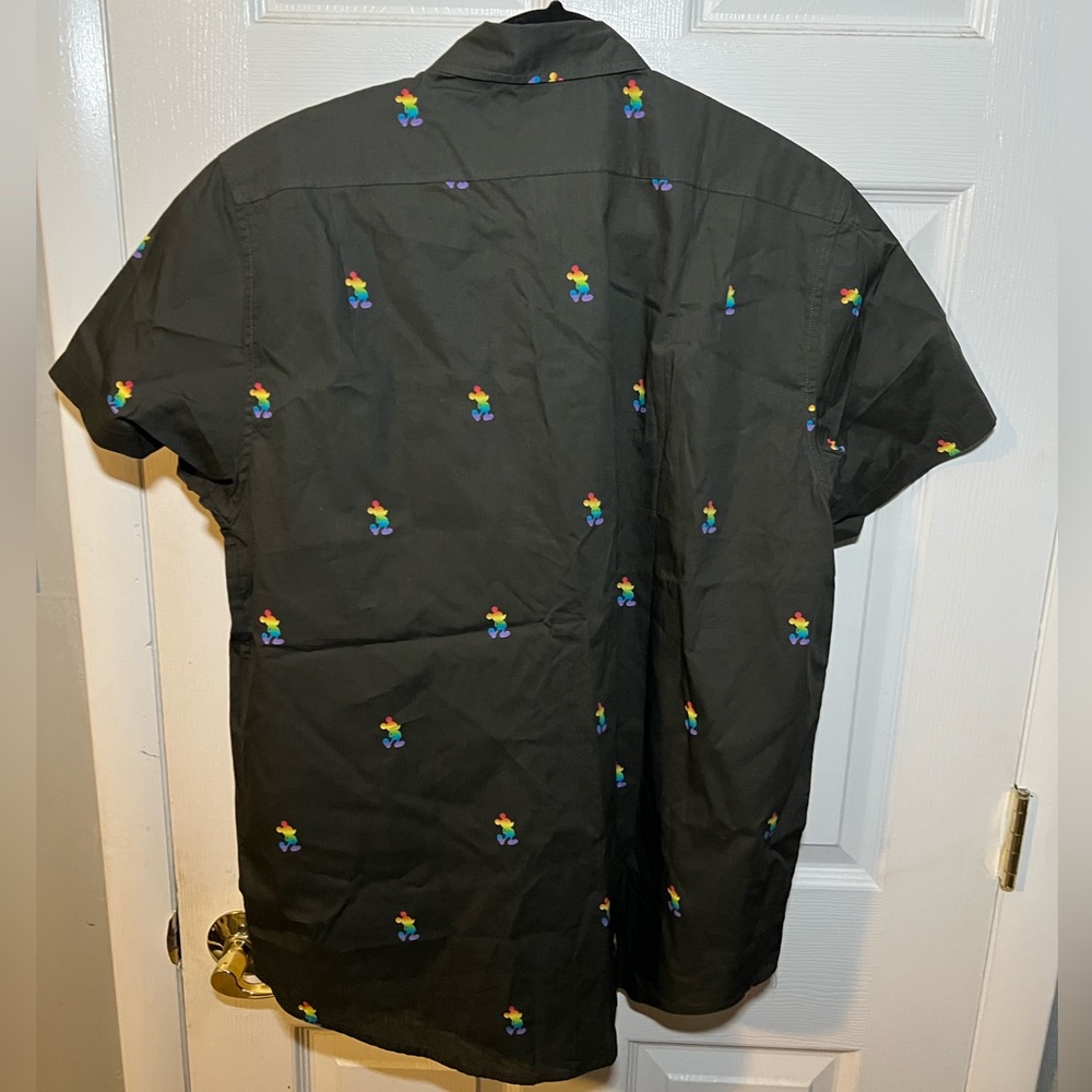 Disney Pride Mickey Mouse button down New with Tags